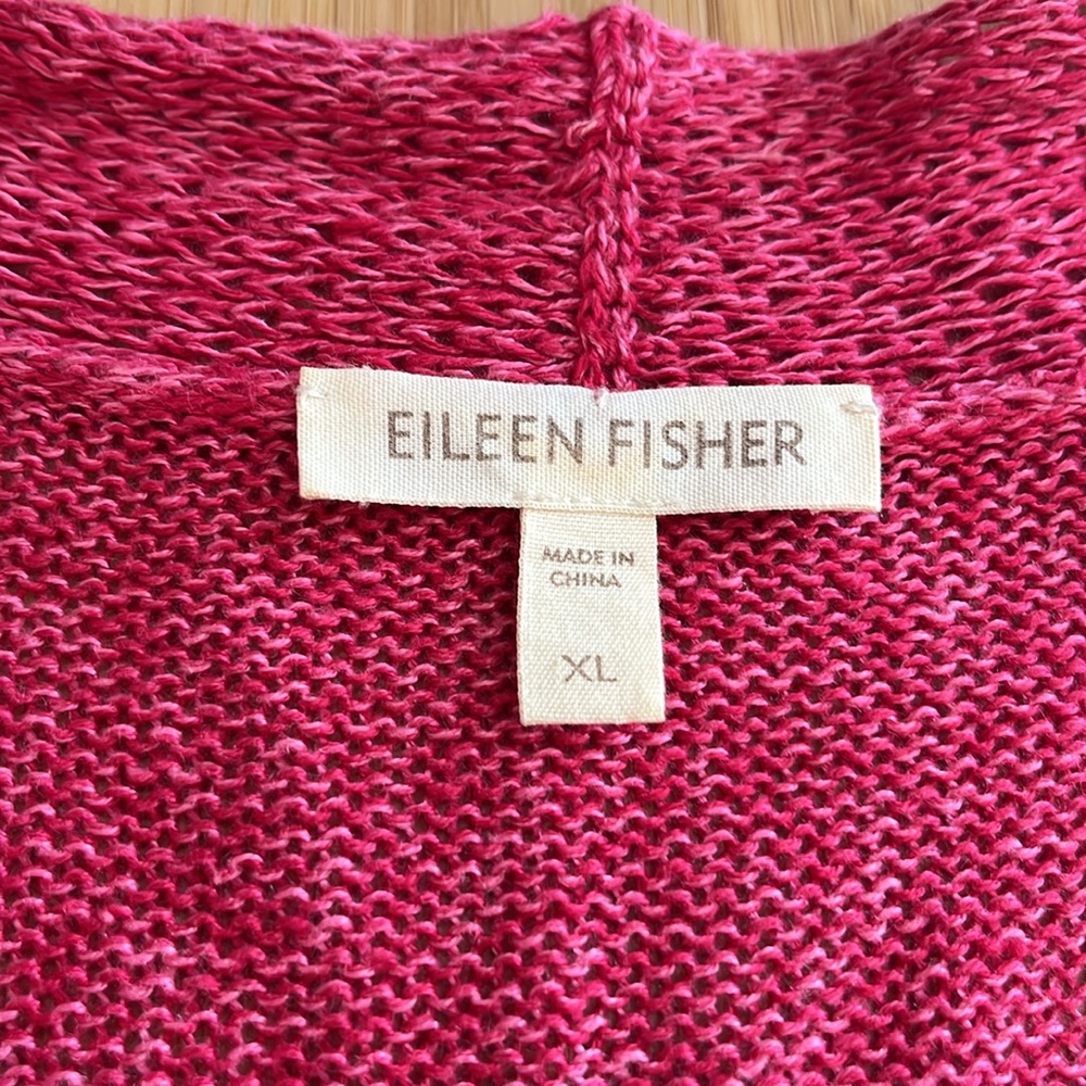 Eileen Fisher Women's 100% Linen V-Neck Tunic Short Sleeved Knit Top, Size XL - Picture 2 of 13